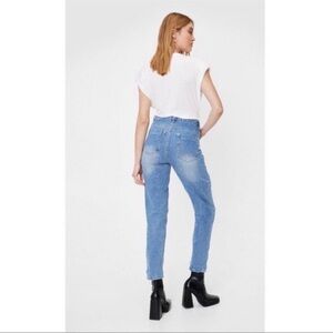 Nasty Gal Ripped Distressed Mom Jeans